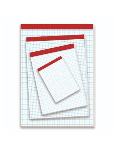 BLOC DE NOTAS SIN TAPA 60 GRS. 16º (75X105MM.) 80 HOJAS CUADRÍCULA 4X4 PACSA - Pack de 10 Unidades - 18127